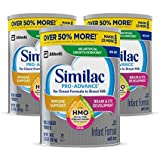 Similac Pro-Advance Non-GMO Infant Formula with Iron, with 2’-FL HMO, for Immune Support, Baby Formula, Powder, (One-Month Supply), 2.25 Pound (Pack of 3)